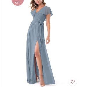Azazie Dusty Blue Jael Dress size A10- BRAND NEW.